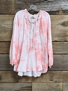 Show Me Your MuMu Charlene Tunic, Twisted Tie Dye Pink, Small